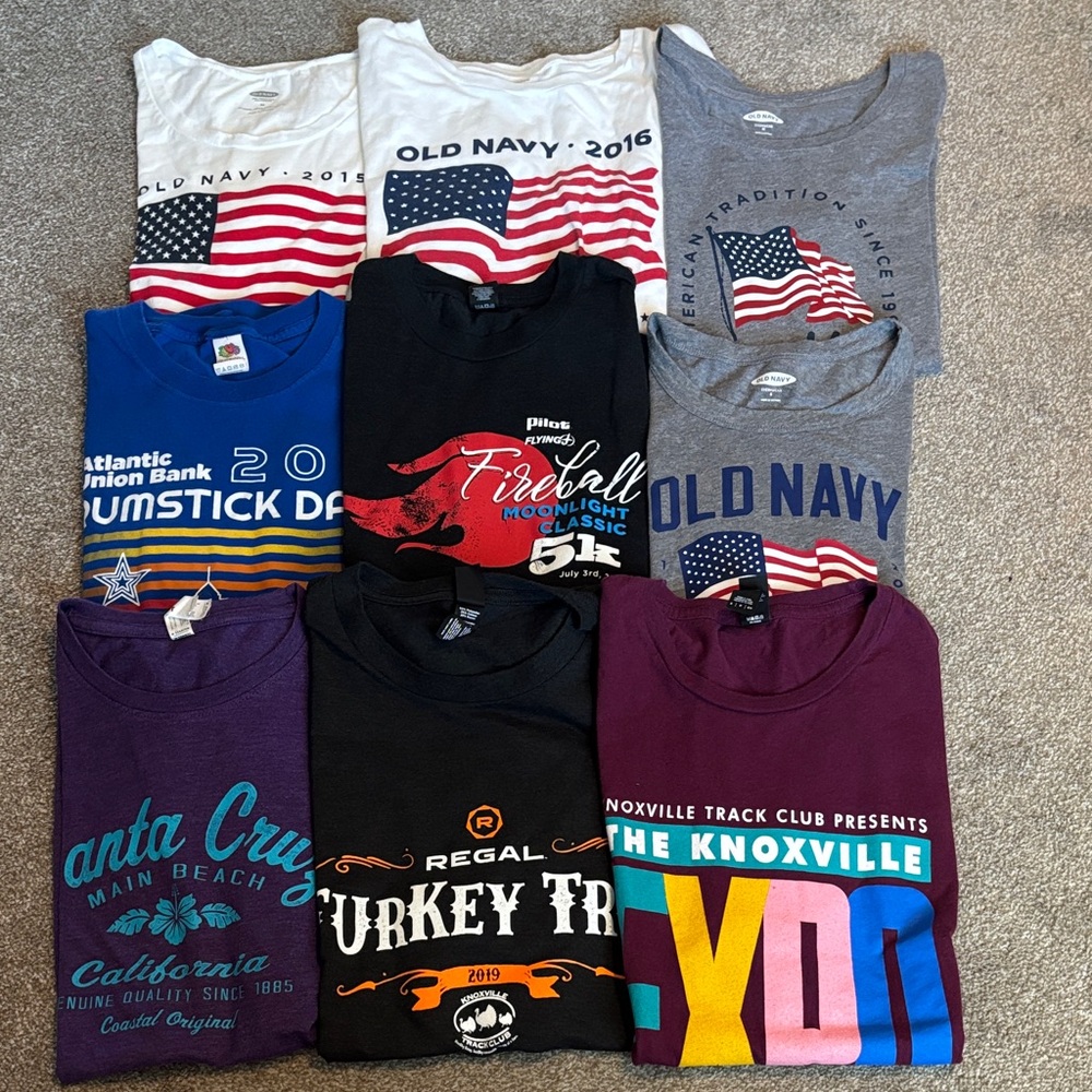 Graphic tee shirt lot of 9 Women and Adult sizes small to medium